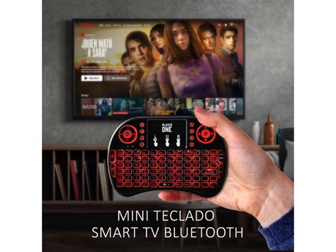 Mini Teclado Inalambrico Smart Tv Retroiluminado Rgb Recargable Android Touchpad Windows Nuevo