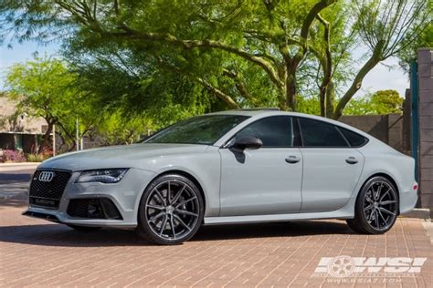 Audi Rs With Vossen Hf In Gloss Black Machined Smoke Tint