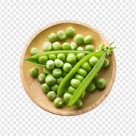 Premium PSD Top View Of Green Peas Isolated On Transparent Background