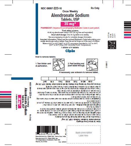 Dailymed Alendronate Sodium Tablet