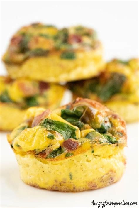 Easy Keto Bacon Spinach Egg Muffins