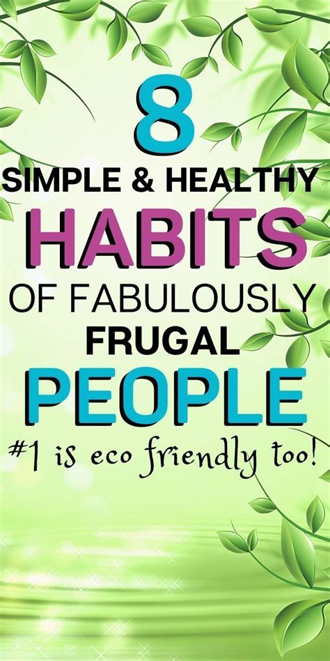 8 Healthy Habits Of Fabulously Frugal People Artofit