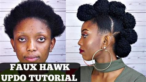 How To Faux Hawk Updo Tutorial On Short Natural Hair Short Natural