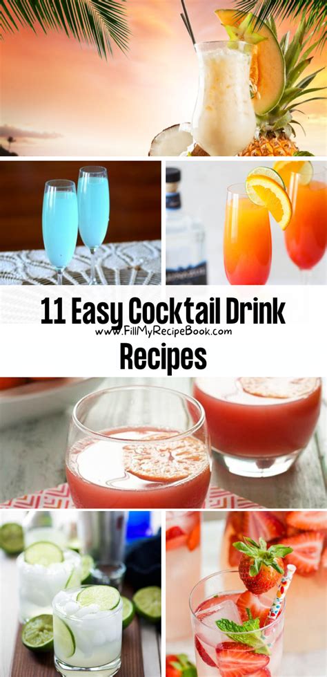 11 Easy Cocktail Drink Recipes Fill My Recipe Book