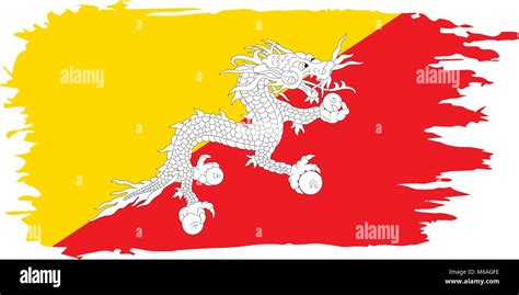 Bhutan Flag Vector Illustration Stock Vector Image And Art Alamy