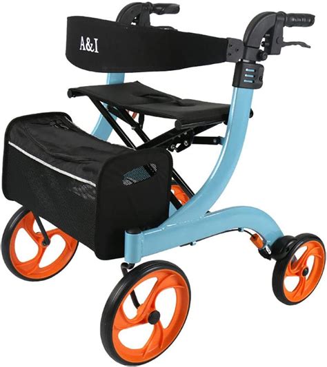 H Slay Gehwagen F R Senioren Verstellbarer Leichter Aluminium Rollator