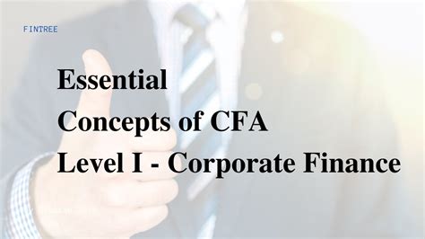 Essential Concepts Of CFA Level I Corporate Finance Part I YouTube