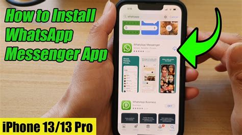 Iphone 1313 Pro How To Install Whatsapp Messenger App Youtube