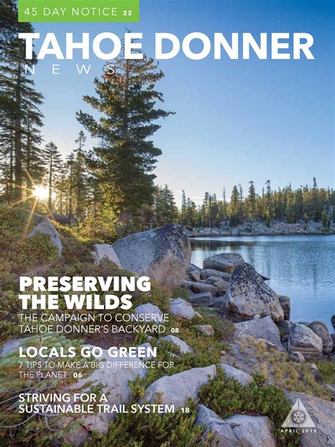 Tahoe Donner News April 2019 By Tahoe Donner Association Issuu