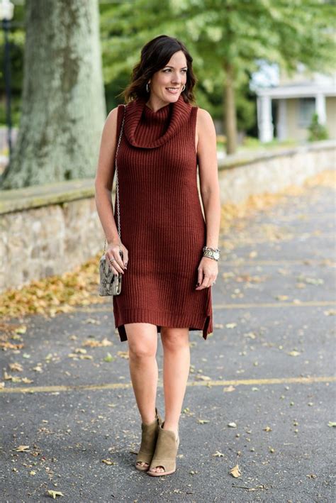 Fall Sweater Dress Outfit With Booties Jo Lynne Shane