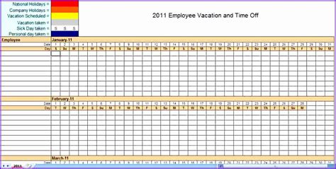 12 schedule template for excel