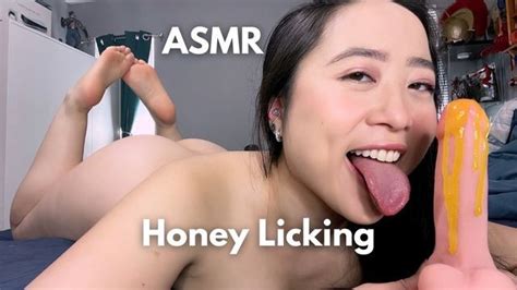 Weird Asian Babe Licks Honey Off Your Dick Asmr Bj Kimmy Kalani