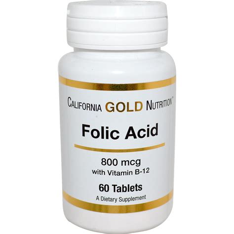 California Gold Nutrition Folic Acid Mcg Tablets Iherb