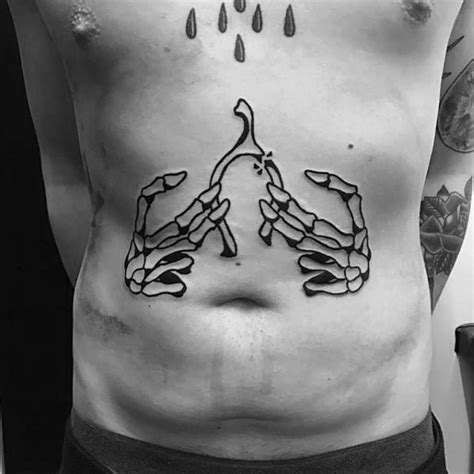 Wishbone Tattoo Designs For Men Forked Bird Bone Ideas