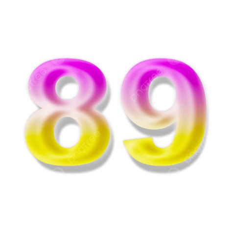 Gradient Effects Clipart Transparent Background Number 89 Cool 3d