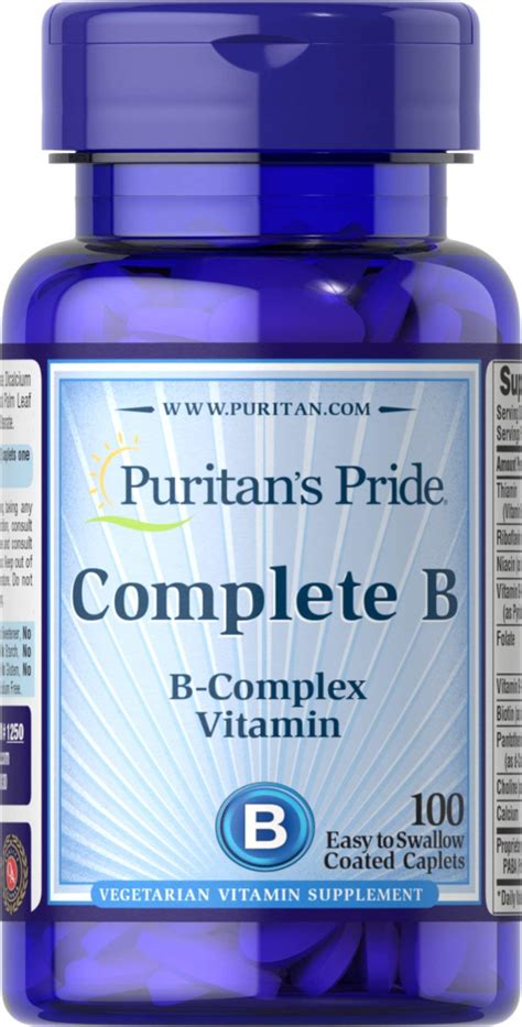 Puritan's Pride Complete B (Vitamin B Complex)-100 Caplets