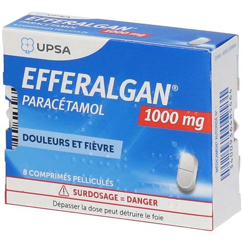 EFFERALGAN 1000mg comprimé pelliculé 8 pc s Redcare Pharmacie