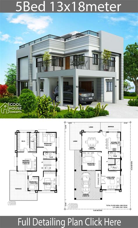 5 Bedroom Modern House Plans Home Inspiration