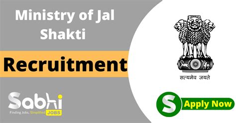 Ministry Of Jal Shakti Jobs Notification Apply Offline For