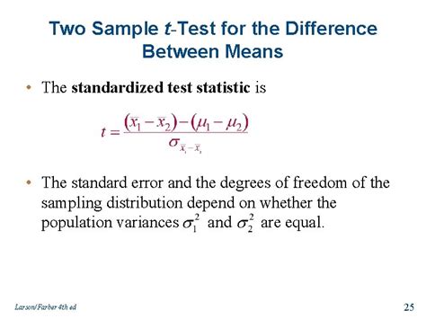 Chapter Hypothesis Testing With Two Samples Larsonfarber