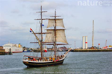 Stock Photo Of Dutch Two Master Sailing Ship Morgenster During The