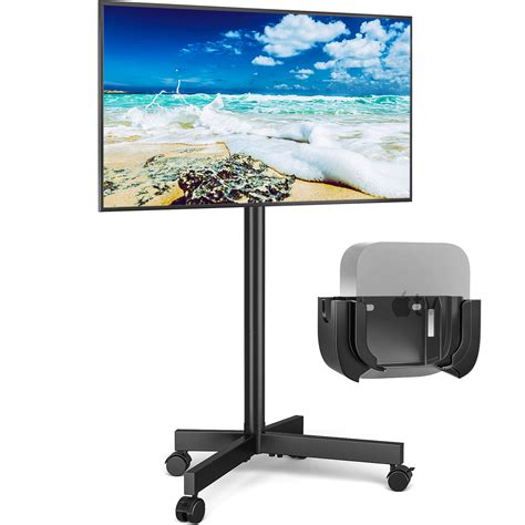 Mua Mobile TV Cart Rolling Floor Stand With Apple TV Roku Ultra Mount