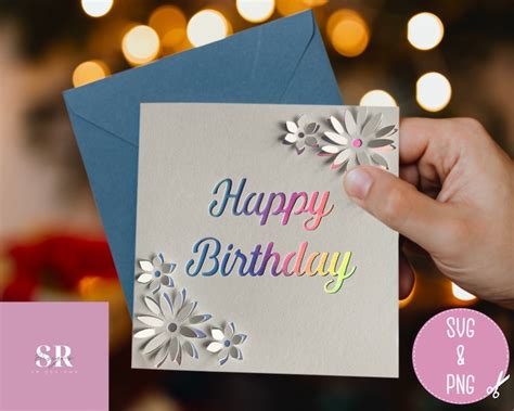 Svg 3d Pop Up Birthday Card Bundle Birthday Svg Bundle Etsy Uk