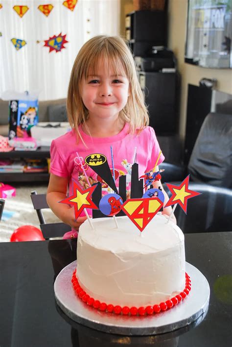 Easy Super Hero Birthday Cake With Printable Cake Toppers Merriment Design