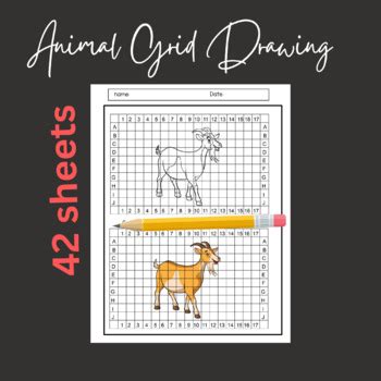 Animal Grid Drawing Practice Sheet Grid Method Worksheets by Banyan Tree