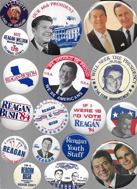 Lot Detail Ronald Reagan Collection Of 150 Pins