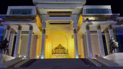The Large Scale Statue of Genghis Khan at Government Palace in ...