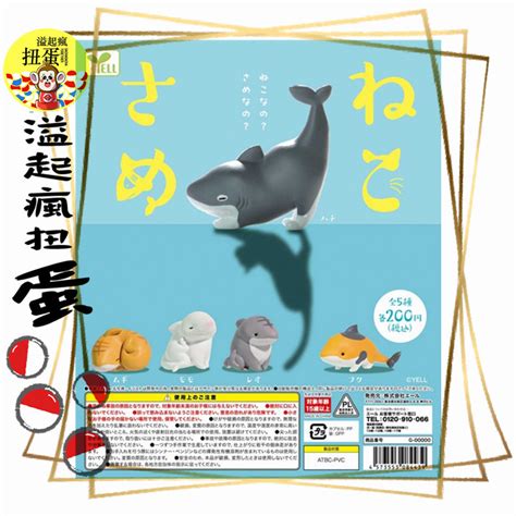 ♧溢起瘋扭蛋♧ 1月預購 Yell 扭蛋 轉蛋 貓貓鯊魚 鯊魚 貓 全5款 蝦皮購物