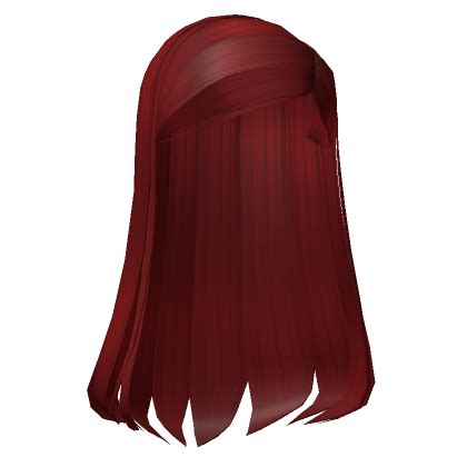 Supermodel Sidepart Hair Red Roblox