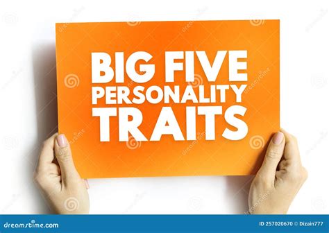 The Big Five Personality Traits - Suggested Taxonomy, Or Grouping, For ...