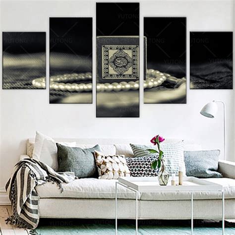 Canvas HD Print Painting For Living Room Decor 5 Pieces Islam Holy