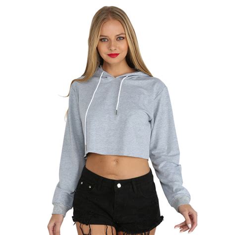 Long Sleeve Stylish Cropped Hoodie Top Tier Style