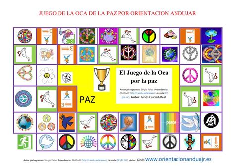 Juego De La Oca Por La Paz A Todos Color A Y A Y En Formato Editable