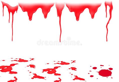 Red Blood Driping Blood Splash Red Sprite Paint Illustration Stock