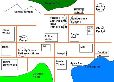 Map Of Bikini Bottom Bikini Bottom Spongebob Map Bikini Bottom Map Photo Bikini Bottom