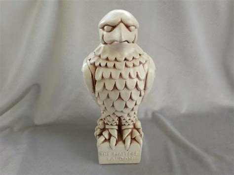 Maltese Falcon Large White Stone Statue - Clarach