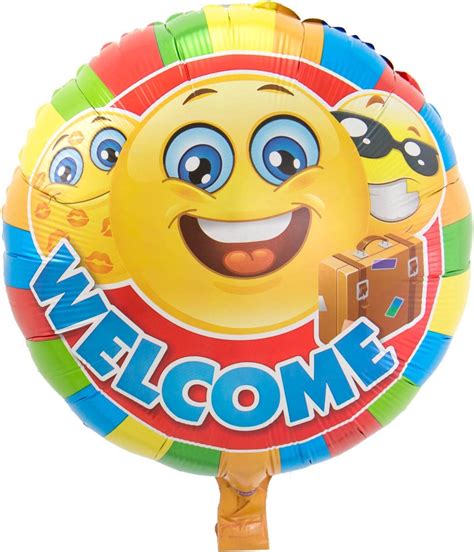 Folat Folieballon Smiley Welcome Zonder Vulling 43cm