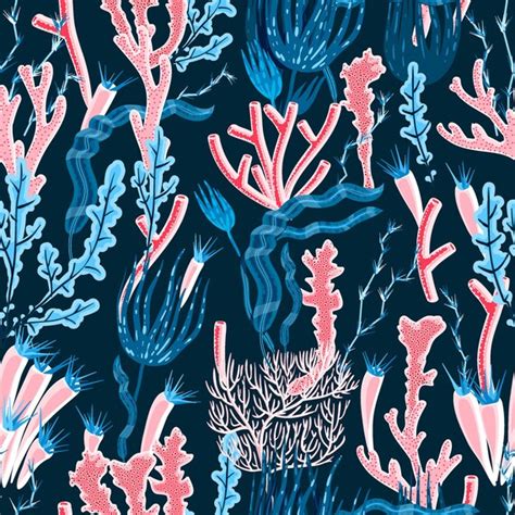 Coral Reef Upholstery Fabric By The Yard Colorful Marine Etsy