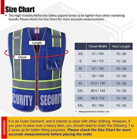 Buy Hataunki Retro Reflection Security Safety Vests Heavy Duty Blue