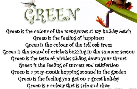 Aina T Deco Green Poem