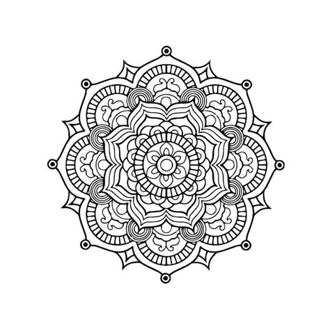 Vector Lineal Mandala Fondo Vector Lindo Patr N Floral Plateado Sobre