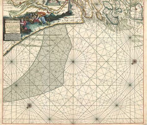 Map Paskaarte Begr Pende In Zich De Kusten Van Hollandt En Zeelandt