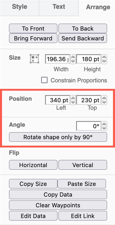 Rotate shapes or groups of shapes