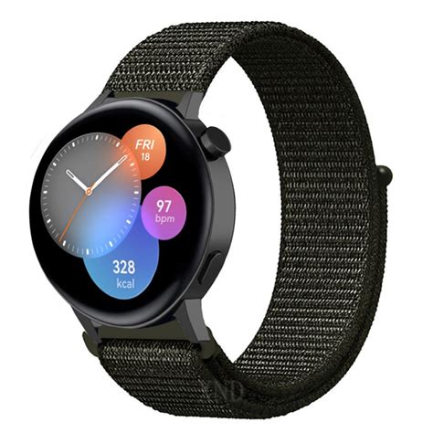 Huawei GT3 42mm Nylon Band Olijf Smartwatchbanden Nl