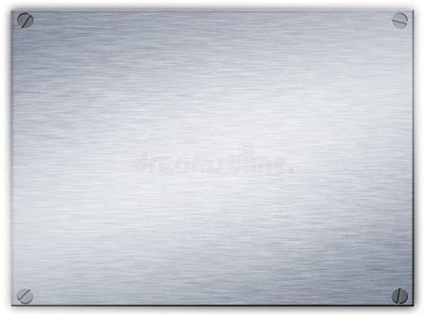 Brushed steel metal plaque stock illustration. Illustration of clean ...