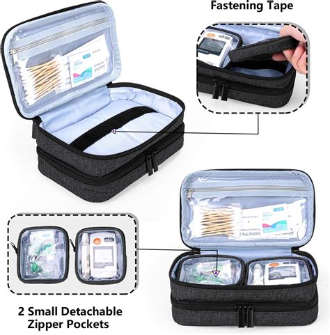 Yarwo Insulin Cooler Funda De Viaje Con Bolsas De Hielo Organizador